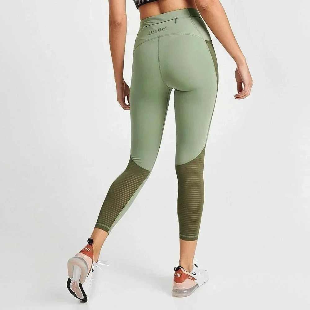 NWT- WOMEN'S NIKE PRO SE‎ LEGGINGS OIL GREEN SIZE SMALL